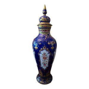 Antique Baccarat Style Grand Palace Opaline Overlay Urn