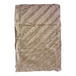 Modern Hand Pleated Tuck Silk Decorative Throw For Sale