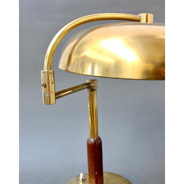 Mid-Century Italian Brass Table Lamp with Swivel Arm, 1950s For Sale - Image 13 of 14