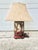 Wonderful vintage table lamp. Handmade pottery base by a Louisiana artist. Features a cypress swamp scene. Rosewood...