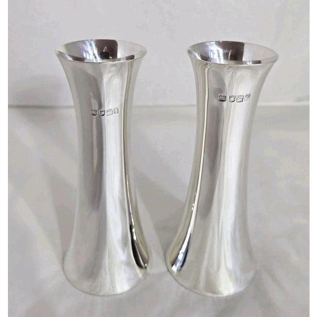 Antique Edwardian Sterling Silver Flower Vases from Pearce & Son, 1908 For Sale - Image 10 of 15