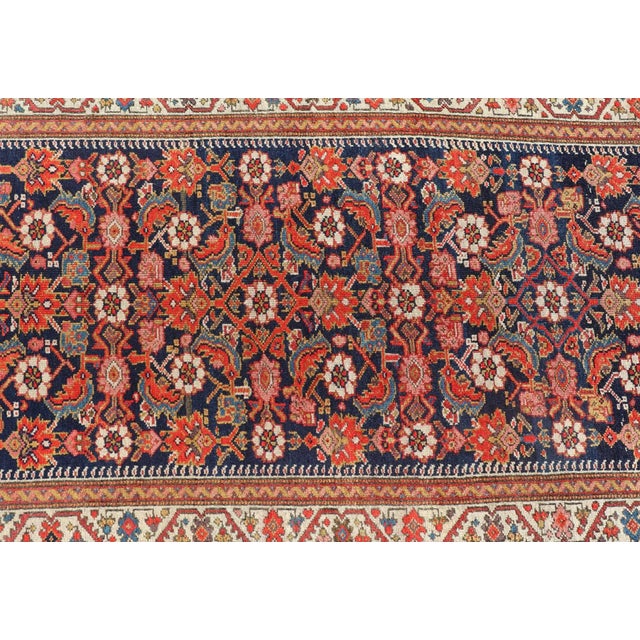 Textile Hand Knotted Antique Malayer Runner With All-Over Herati Design For Sale - Image 7 of 13