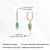 Art Deco 1.96ct Emerald Diamond Huggie Drop Earrings in 14k Yellow Gold- A Pair For Sale - Image 12 of 16