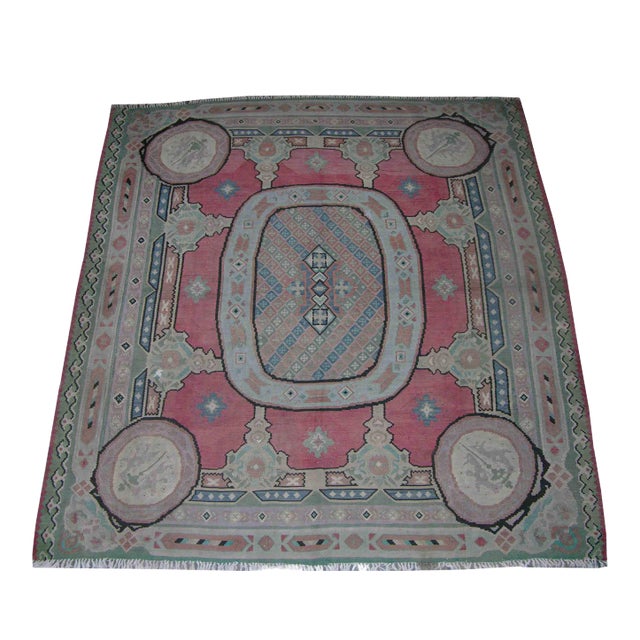 1910s Antique Kilim Rug For Sale