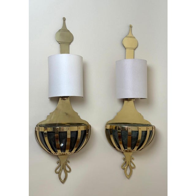 Brass Wall Lights with Planters from Valenti, Spain, 1970s, Set of 2 For Sale - Image 6 of 18
