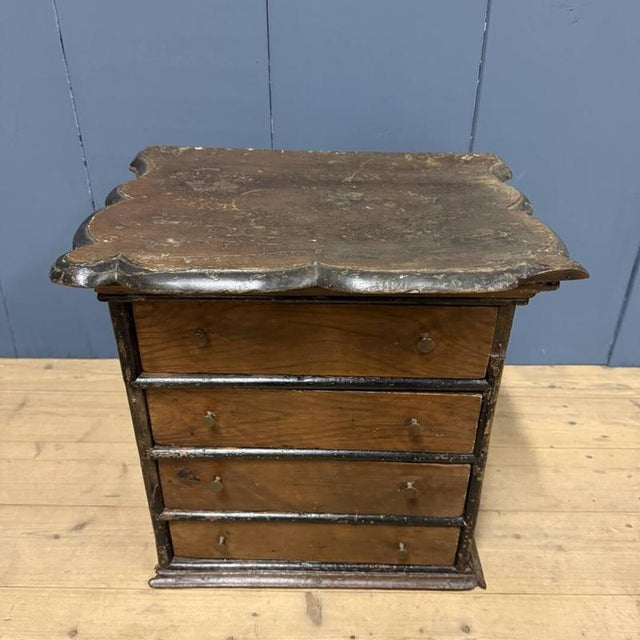 Antique Painted Wooden Chest of Drawers For Sale - Image 4 of 14
