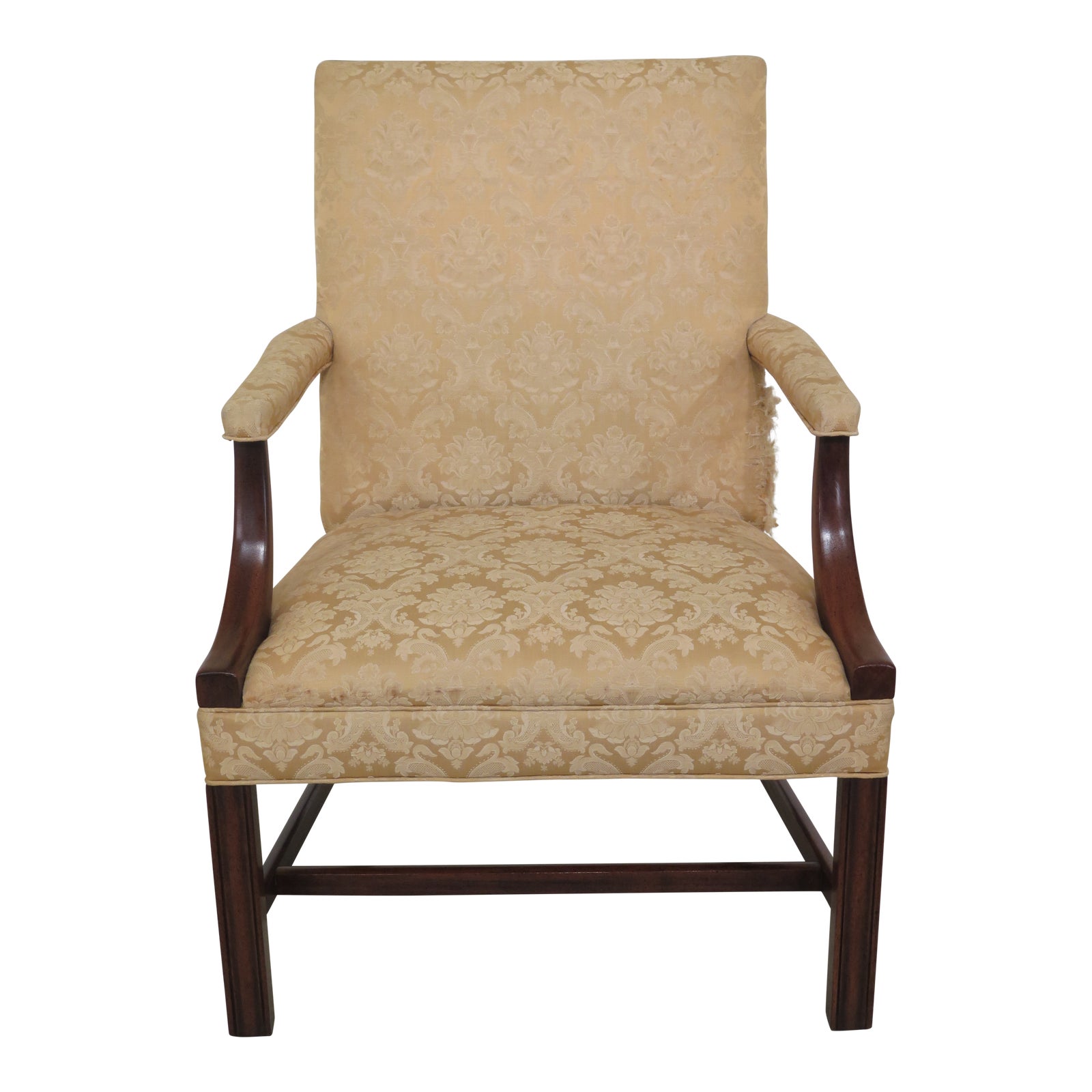 Hickory Chair Co Chippendale Mahogany Open Arm Chair Chairish