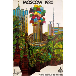 Moscow Olympics Poster by V. Davidov, 1980 For Sale