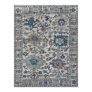 Muted Ivory Oushak Rug 8x10 For Sale