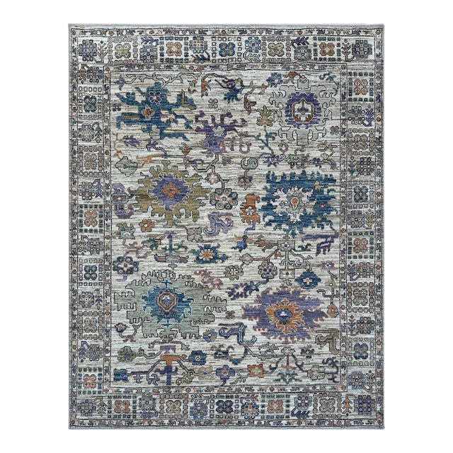Muted Ivory Oushak Rug 8x10 For Sale