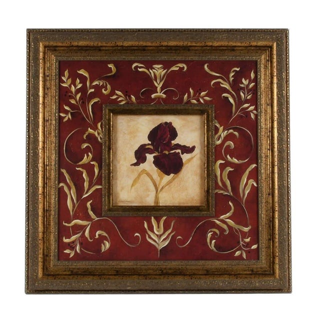 Late 20th Century Pair of Framed Laurel Lehman Red Iris and Tulip Floral Prints For Sale - Image 5 of 17