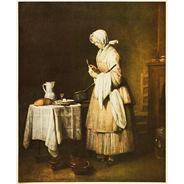 1956 After Chardin "The Attentive Nurse", Vintage Full-Color Print For Sale In Dallas - Image 6 of 7