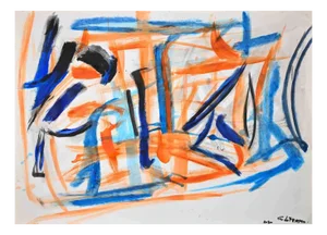 Giorgio Lo Fermo, Abstract Composition, Original Tempera and Watercolor, 2020