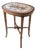 English Faux-Bamboo Mahogany Accent Drinks Table With Porcelain Top, Circa Early-20th C For Sale