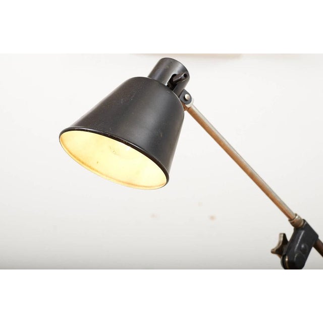 Metal Floor Lamp with Black Die-Cast Aluminum Base from Bag Turgi, 1930s For Sale - Image 7 of 14