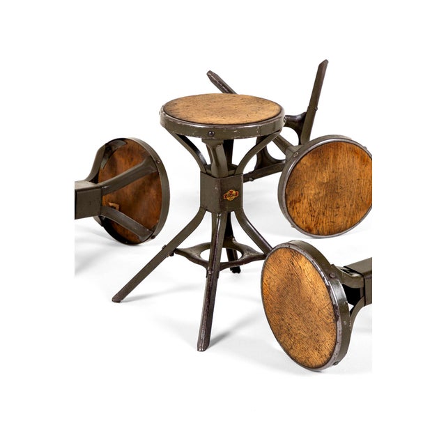 Industrial Stools from Four Evertaut, Set of 4 For Sale - Image 9 of 18