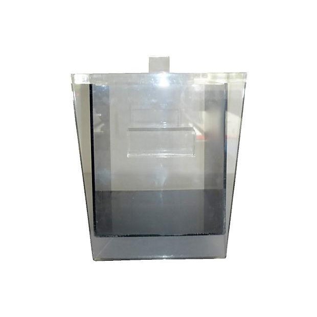 Black and Clear Lucite Ice Holder Chairish