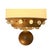 1940s Large Wall Lamp in Gilt Metal with Resin Beads and Off-White Paper Lampshade, France, 1940s For Sale - Image 5 of 7