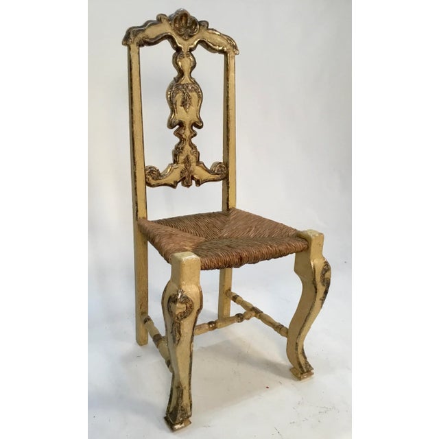 Rustic Vintage Venetian Style Side Chair For Sale - Image 13 of 13