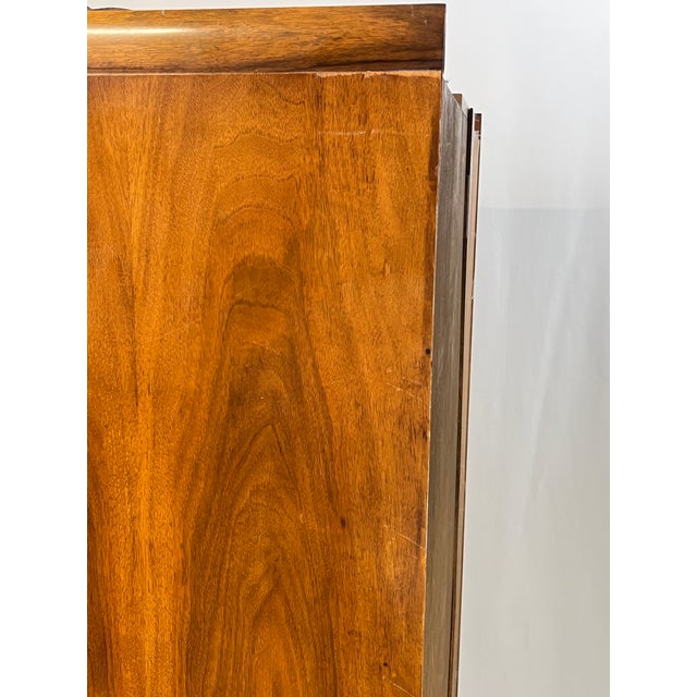 Vintage Art Deco English Burl Walnut Armoire / Wardrobe by Durable Suites LTD For Sale - Image 14 of 16