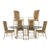 Mastercraft 1970s Brass and Glass Racetrack Dining Set For Sale