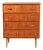 Scandinavian Teak Chest of Drawers with Recessed Handles, 1950s For Sale