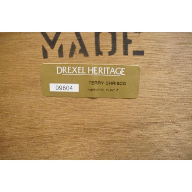 Drexel Heritage Heirlooms Collection Traditional Style Banded Mahogany 28" Chairside Chest / Nightstand 070-620-6 For Sale - Image 14 of 15