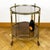 Mid-Century Round Brass and Glass Rolling Trolley For Sale - Image 4 of 11
