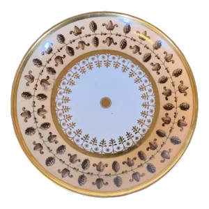Antique Early 19th Century French Empire Sevres Porcelain Plate Dated 1822