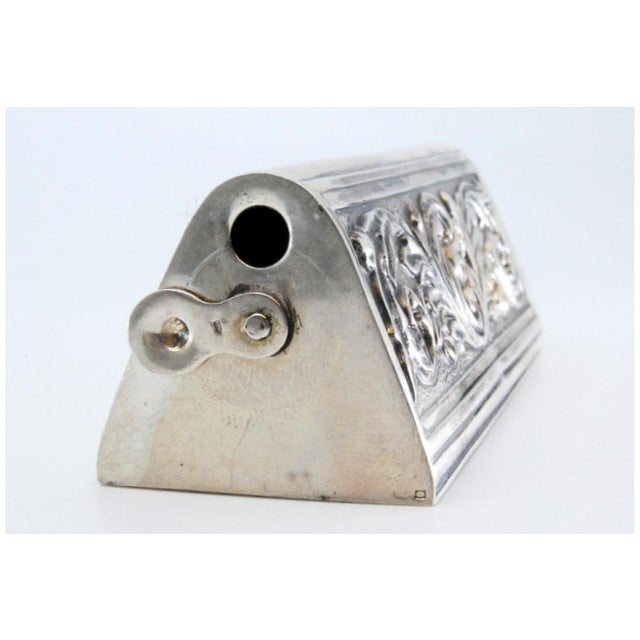 Toothpick Holder in Silver Relief For Sale - Image 10 of 11