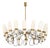Large Chandelier in Opaline Glass and Brass from Stilnovo, 1950s For Sale