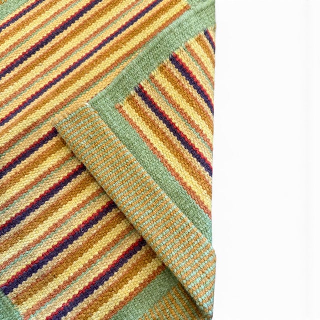 Handwoven Kilim Runner | 1'9" X 11'0" | Scandinavian-Inspired Color Block Design For Sale - Image 4 of 5