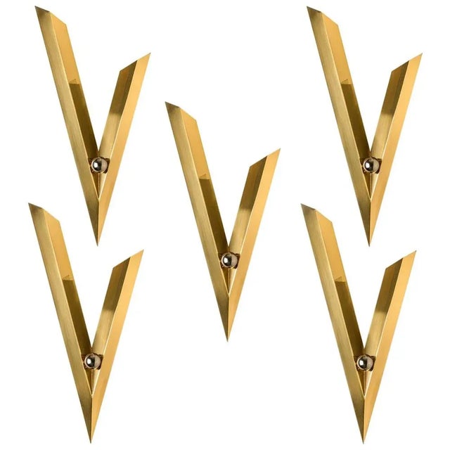 Art Deco Style Brass and Chrome Wall Sconce, 1980s For Sale - Image 10 of 10