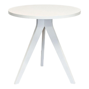 West Elm Tripod Dining Table in White Lacquer