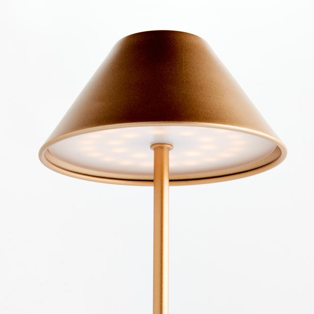 2020s Alluna Cordless Led Lamp 14" - Champagne/Gold For Sale - Image 5 of 8