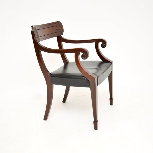 Hollywood Regency Antique Swedish Inlaid Armchair, 1900 For Sale - Image 3 of 10