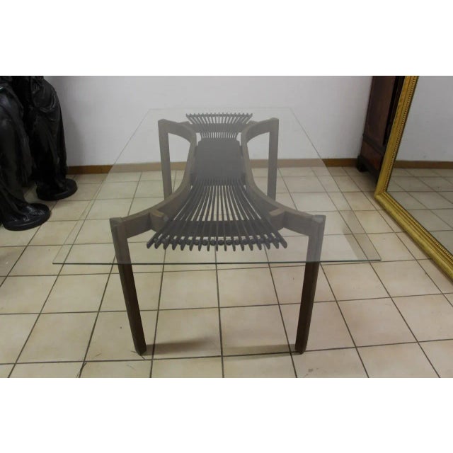 Scandinavian Modern Wooden Dining Table, 1970s For Sale - Image 4 of 12