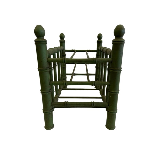 Mid 20th Century Faux Bamboo Hollywood Regency Canterbury Magazine Rack For Sale - Image 10 of 12