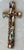 Excellent Pre-Owned Condition. This beautifully vibrant and nicely-sized mosaic-like faux “jeweled” stone, glass and wood...