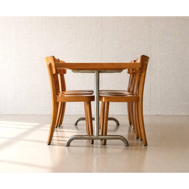 Industrial Vintage Table by Horgen Glarus for the Swiss Barracks, 1950s For Sale - Image 3 of 11