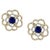 1 Carat Each Sapphire Diamond Flower/Cluster Earring 14 Karat Rose Gold For Sale - Image 15 of 18