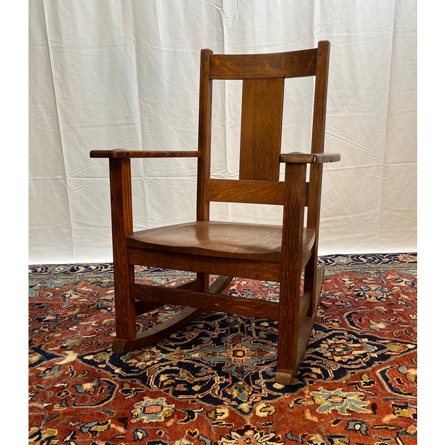 Mission Early 20th Century Limbert Rocker For Sale - Image 3 of 12