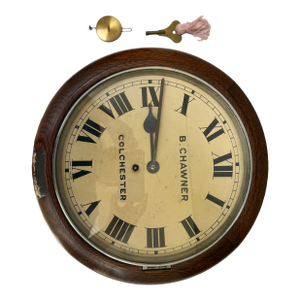 British Colchester B. Chawner Antique Railway or Tavern Clock