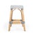 Robias 24.5 in. Seat Height Rectangular Rattan Backless Counter Stool with Footrest, White/Navy Dot / Natural Rattan Frame For Sale In Chicago - Image 6 of 9