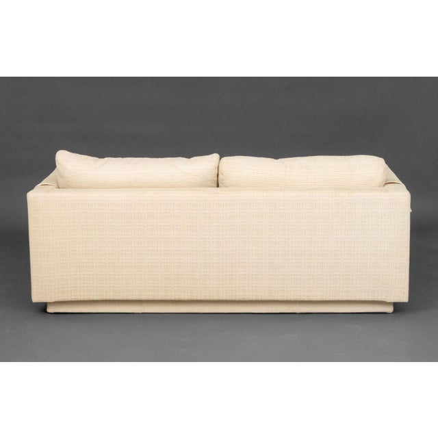 Modern White Upholstered Two-Seat Sofa For Sale - Image 10 of 10