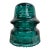 Antique Brookfield New York Teal Glass Insulator For Sale