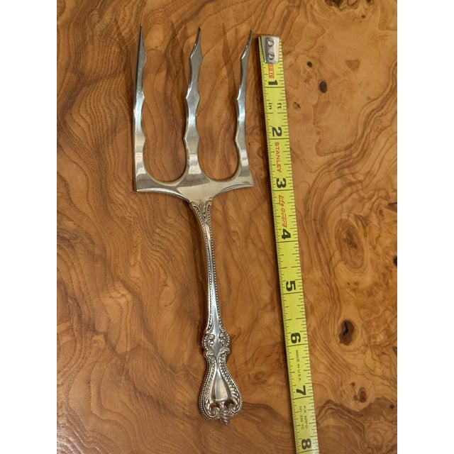 Gorgeous Solid Sterling Silver Antique Toast Fork Hallmarked 1895 No Monogram For Sale - Image 4 of 12
