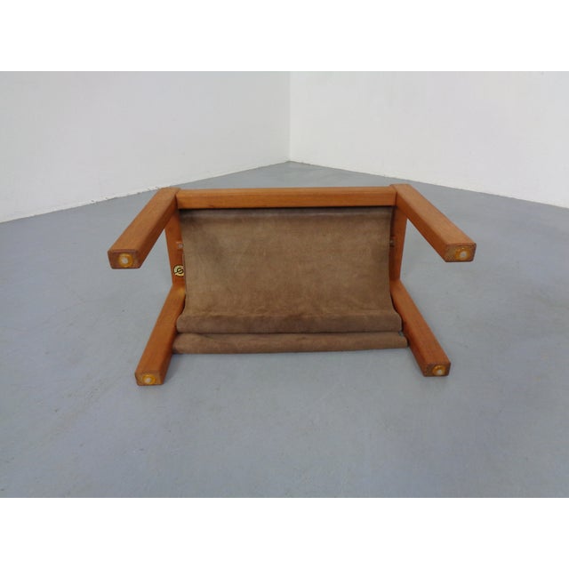 Brown Teak and Leather Magazine Rack from Salling Stolfabrik, Denmark, 1960s For Sale - Image 8 of 11
