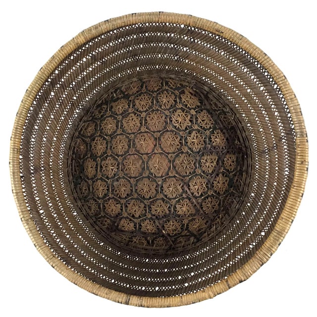 Antique Chinese Large Straw Basket For Sale - Image 4 of 12
