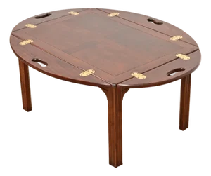 Baker Furniture Chippendale Mahogany Butler's Coffee Table